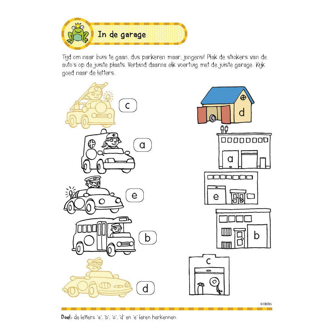Deltas treningsbok med klistremerker - First Reading Games (5-6 år)