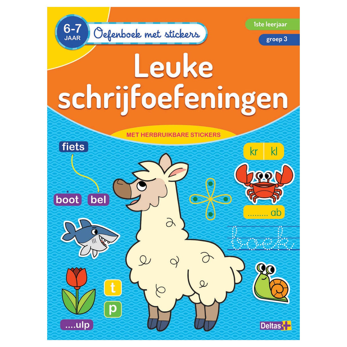 Libro de ejercicios de Deltas con calcomanías: buenos ejercicios de escritura (6-7 años)