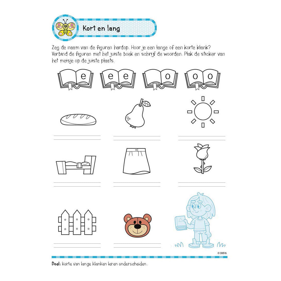 Deltas Exercise Book with stickers - Nice writing exercises (6-7 years)
