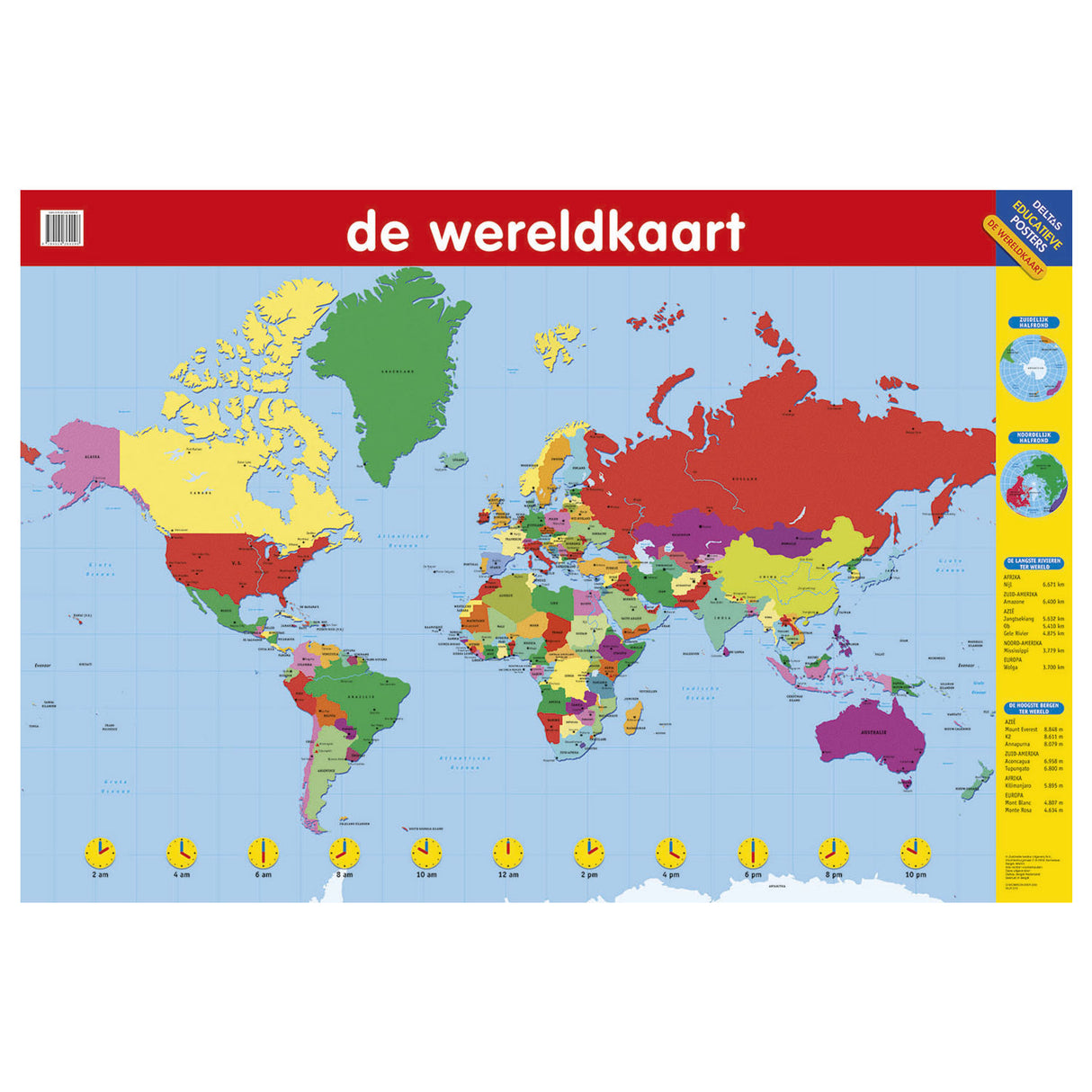 Affiche éducative deltas - la carte du monde