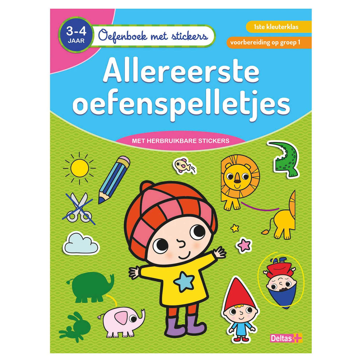 Deltas Exercise Book with Stickers - very first practice games (3-4 yrs)