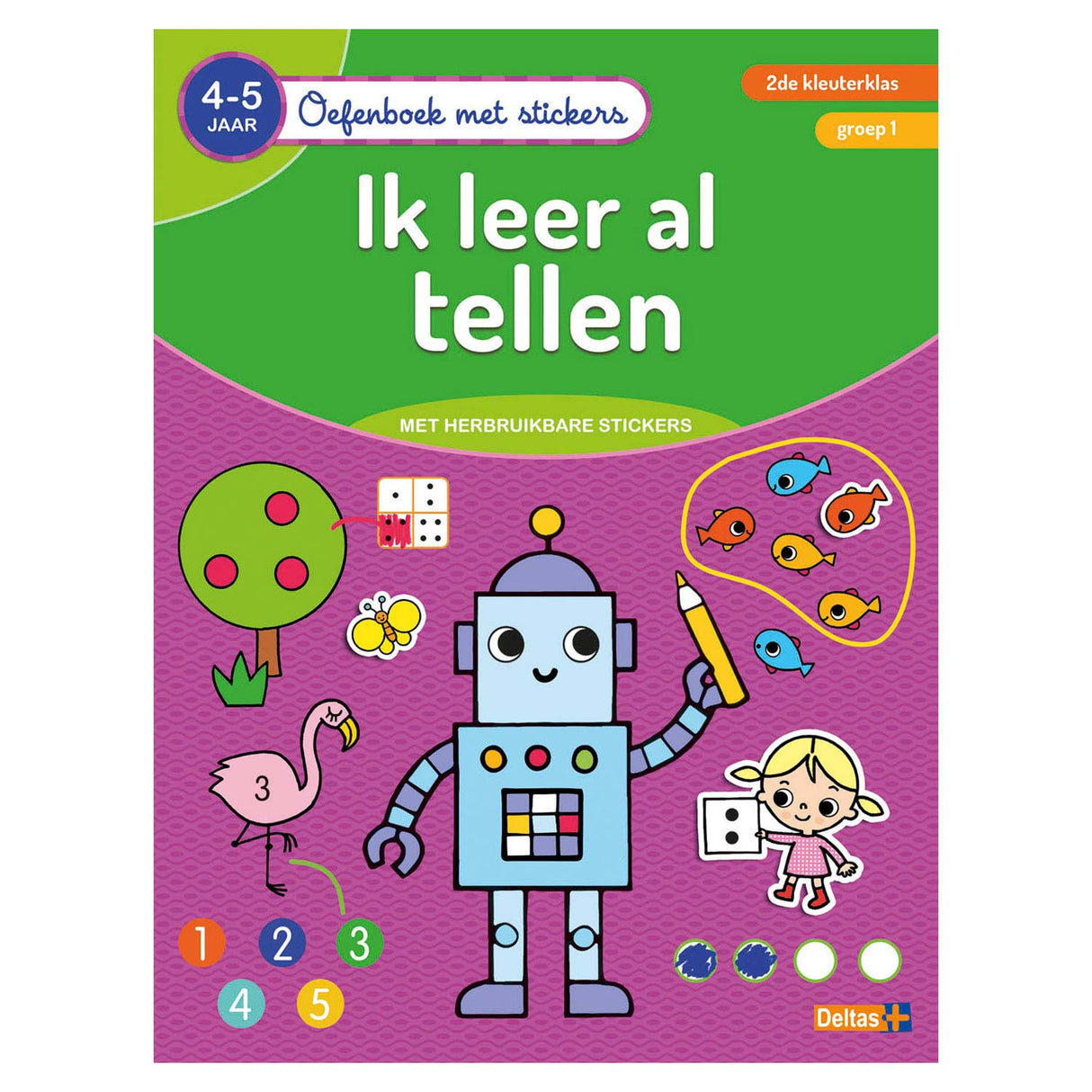 Libro de ejercicios de Deltas con pegatinas: he estado aprendiendo a contar (4-5 años)