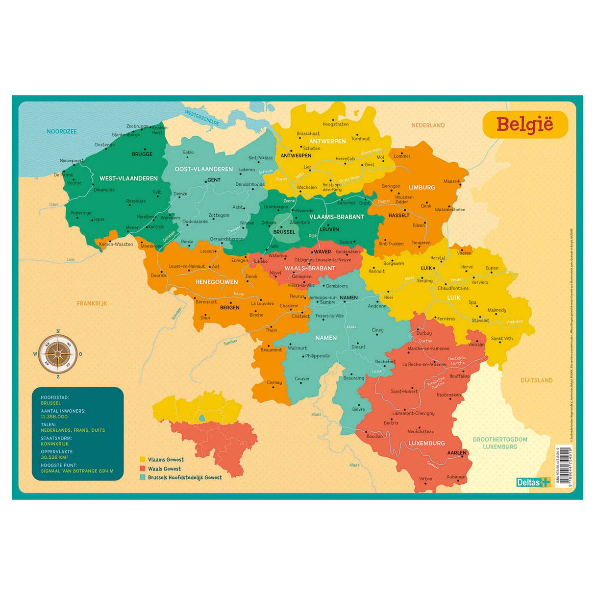Deltas pedagogiska dalbana - karta Belgien