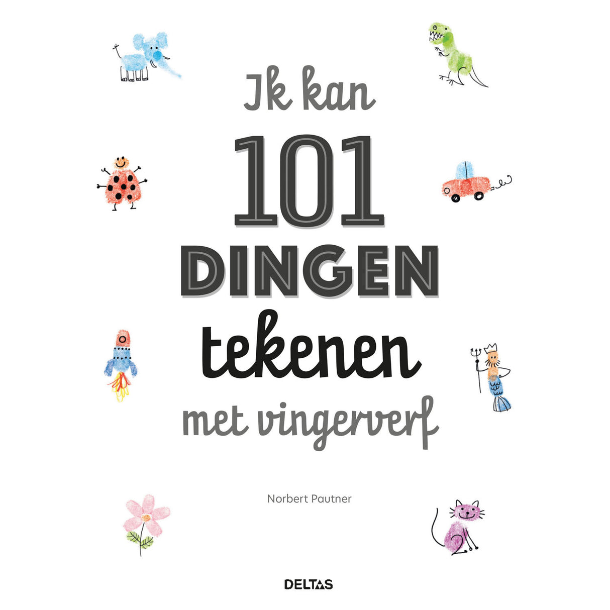 Deltas Jag kan rita 101 saker med fingerfärg hobbybok