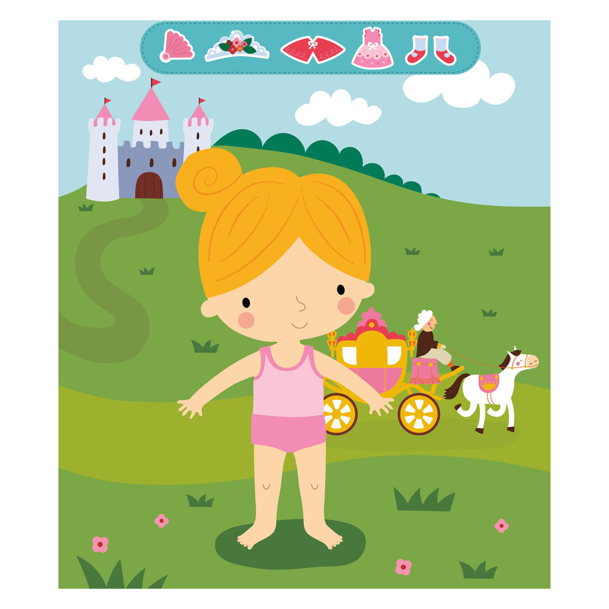 Deltas kleng Prinzessin Sticker Spaass - Kleedung Poppen Sticker Buch