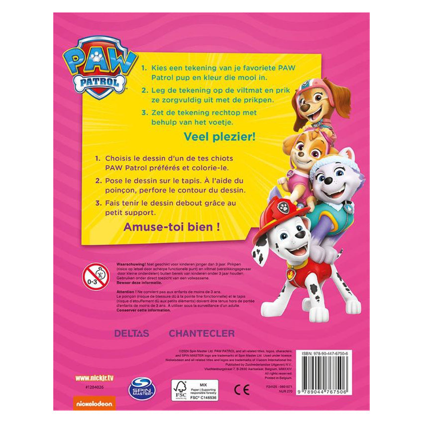 Deltas Nickelodeon Paw Patrol Prikblok Pink
