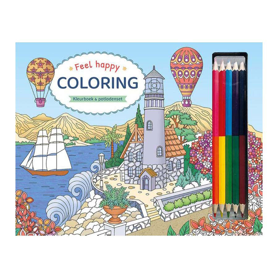 Deltas feel happy coloring - kleurboek en potlodenset