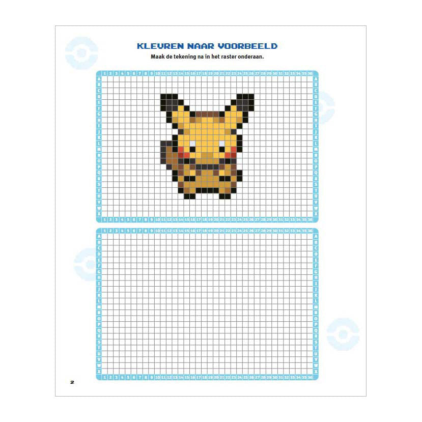 Divertimento da colorare con pixel pokémon Delta