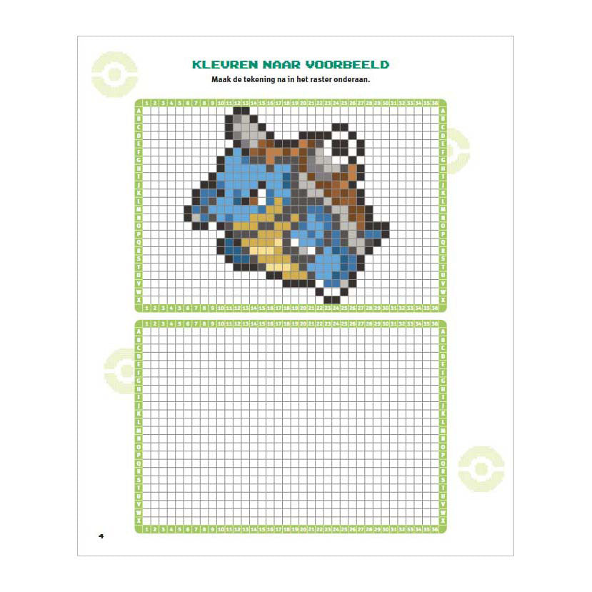 Divertimento da colorare con pixel pokémon Delta