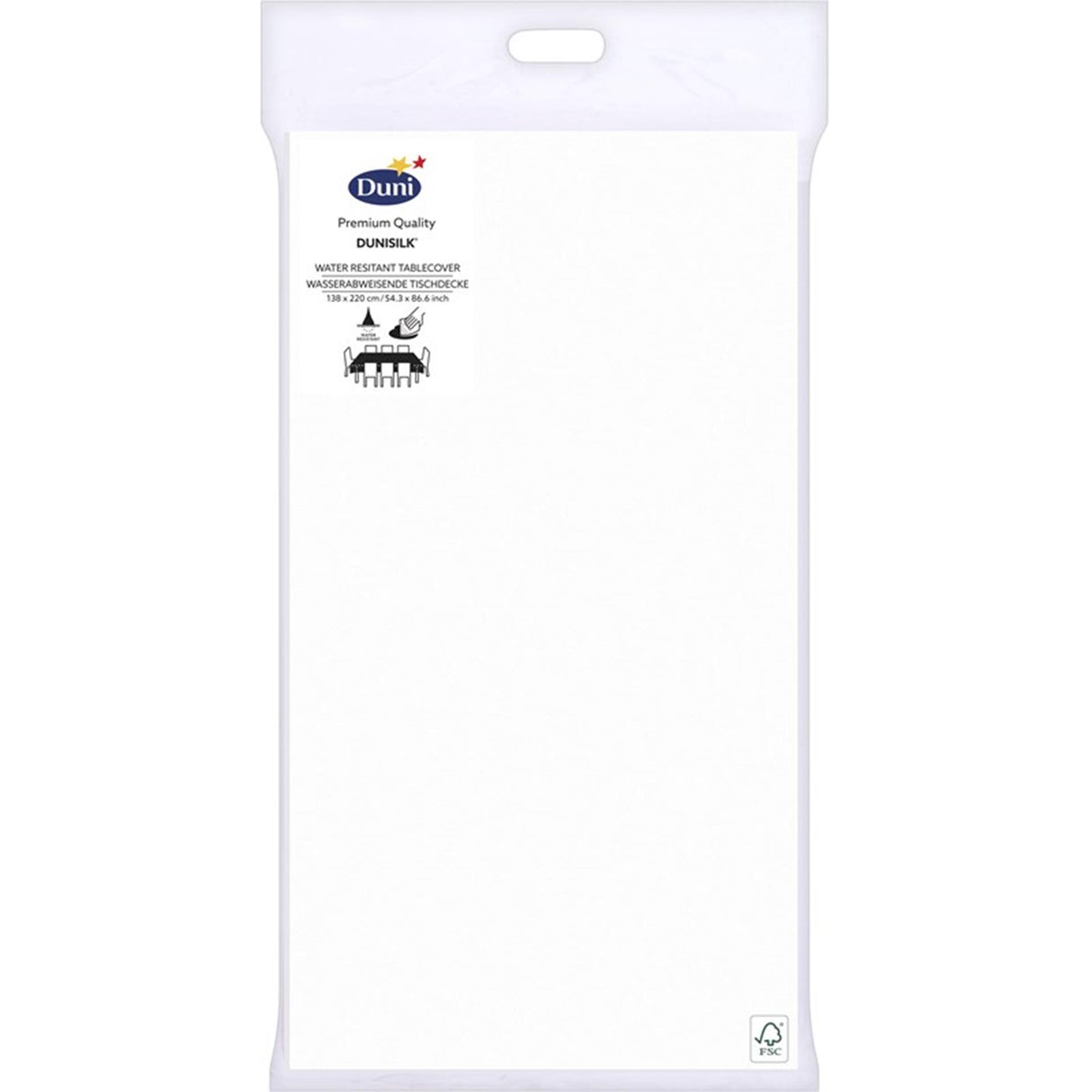 Duni tafelkleed 138x220cm icewhite