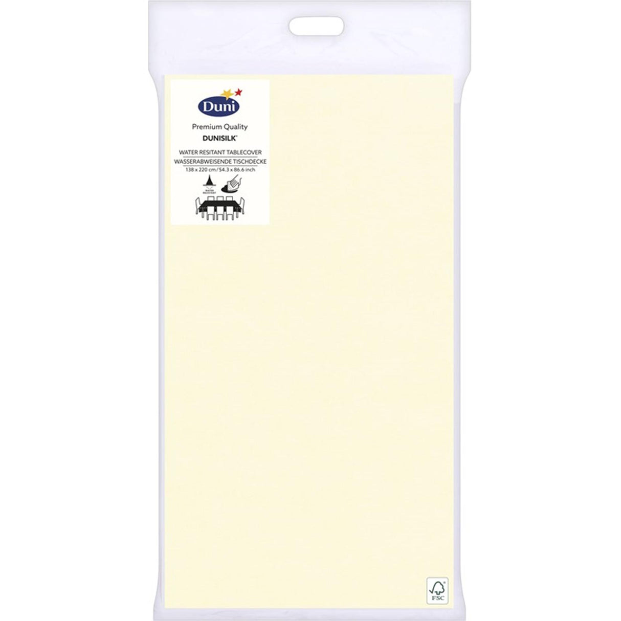 Duni tafelkleed 138x220cm creme