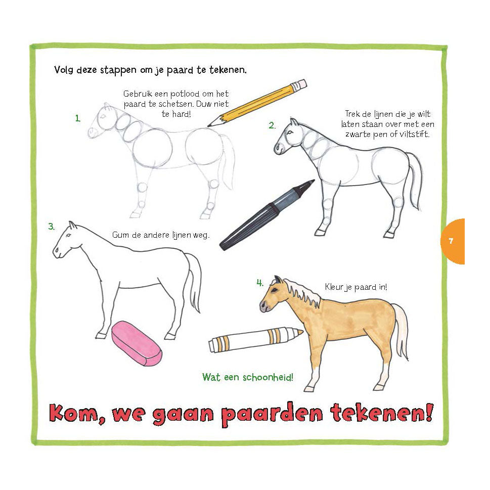 I learn to draw horses
