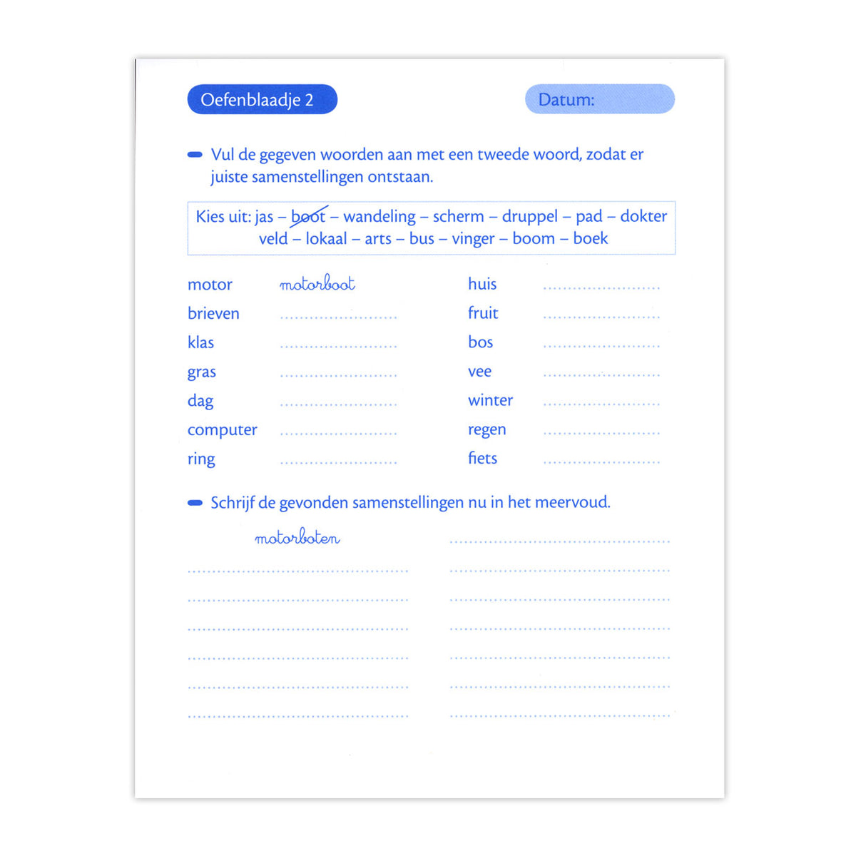 Practice leaves Spelling (9-10 years) Word leather and sentence analysis