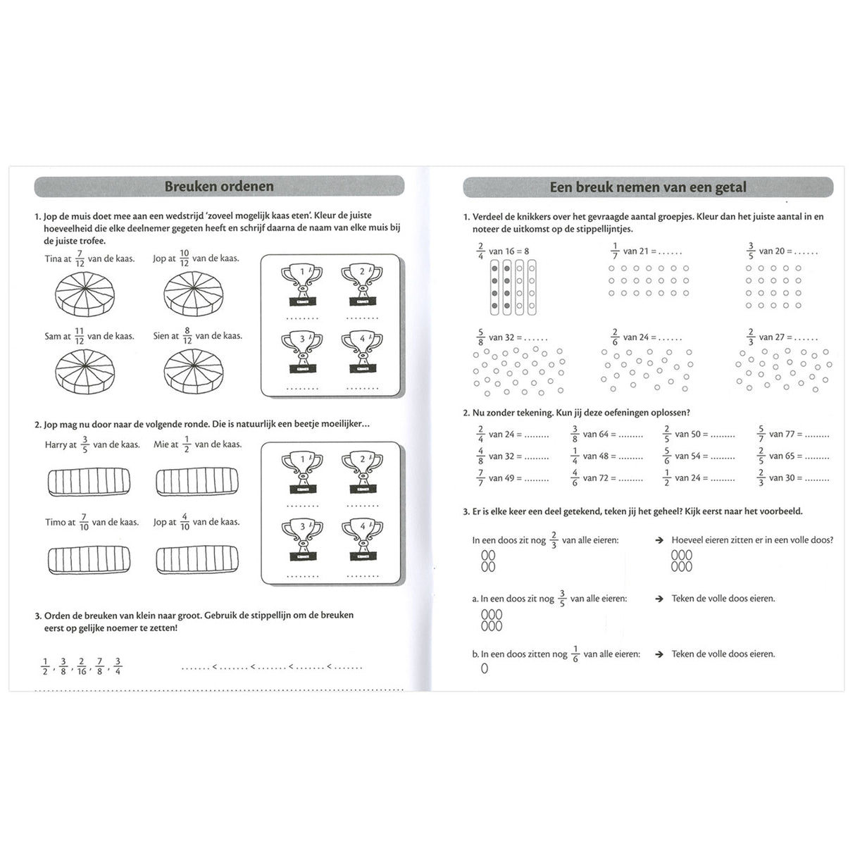 Mon livre d'exercices avec affiche - calcul avec fractions (9-11 ans)
