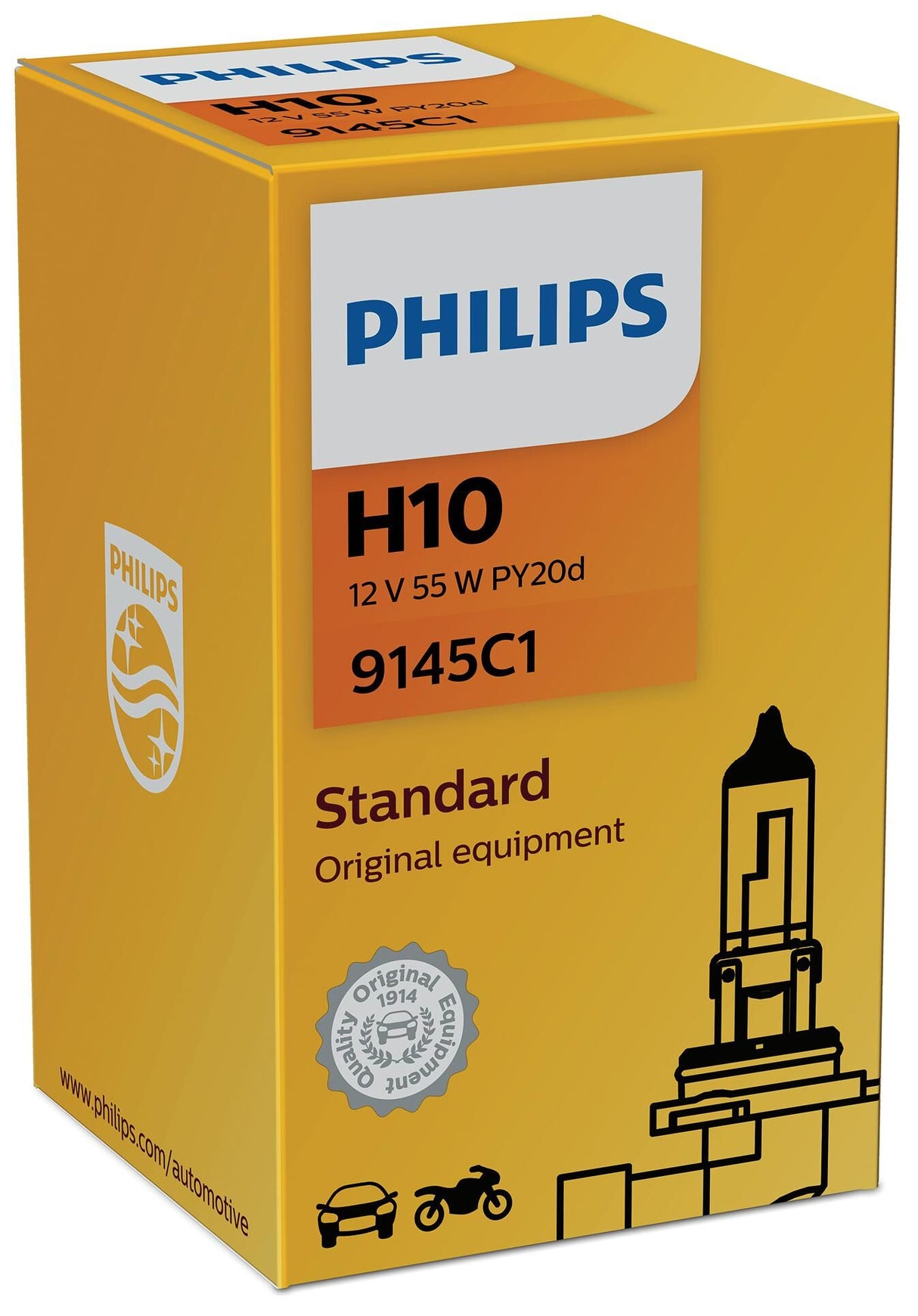 Philips standaard hoofdlamp car lamp h10 12v 45w