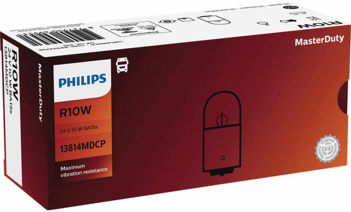 Philips master duty kogellamp ball lamps 24v 10w hd master duty