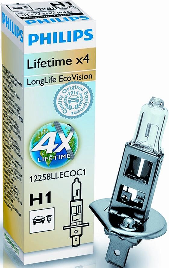 Philips Stirnlampe H-1-Longlife 12 Volt Ecoline