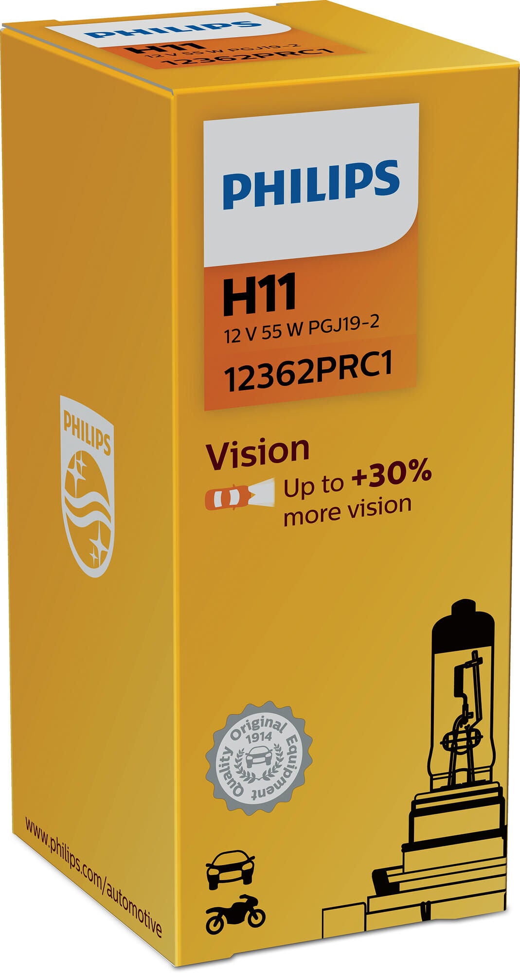 Philips headlamp vision lamp 12v 55w h11