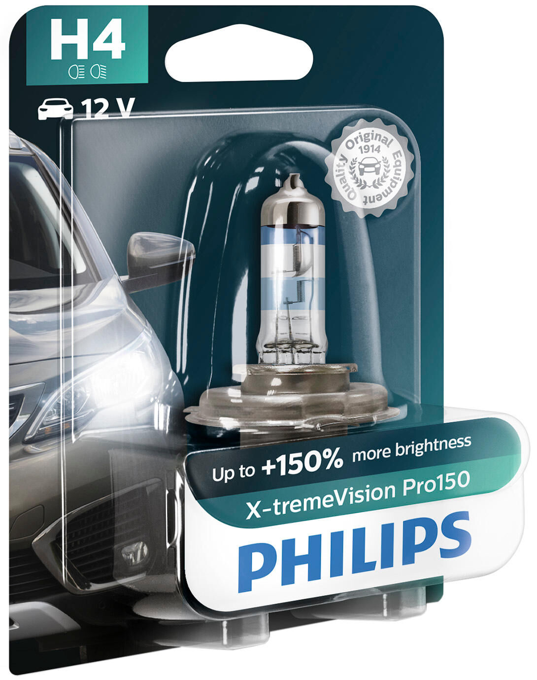 Philips headlamp x-tremevision pro 150 from lamp h4 12v xtreme vis.pro150