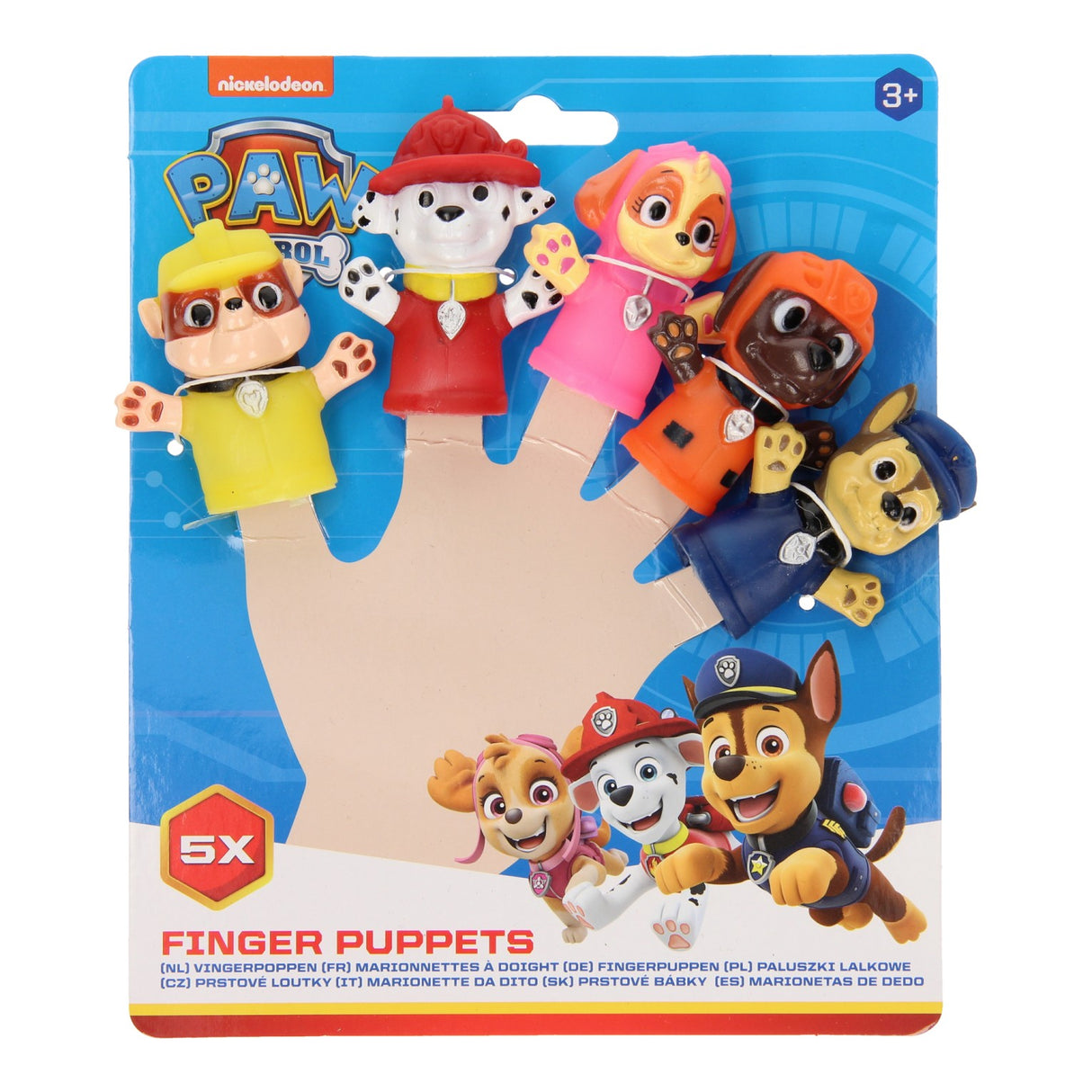 Puppet di dito Paw Patrol, 5st.