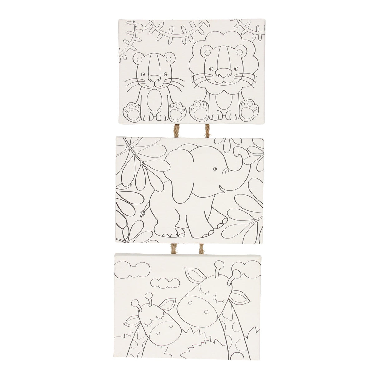 Pintura de tela Conjunto de animais selvagens, conjunto de 3 peças
