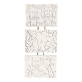 Pintura de tela Conjunto de animais selvagens, conjunto de 3 peças
