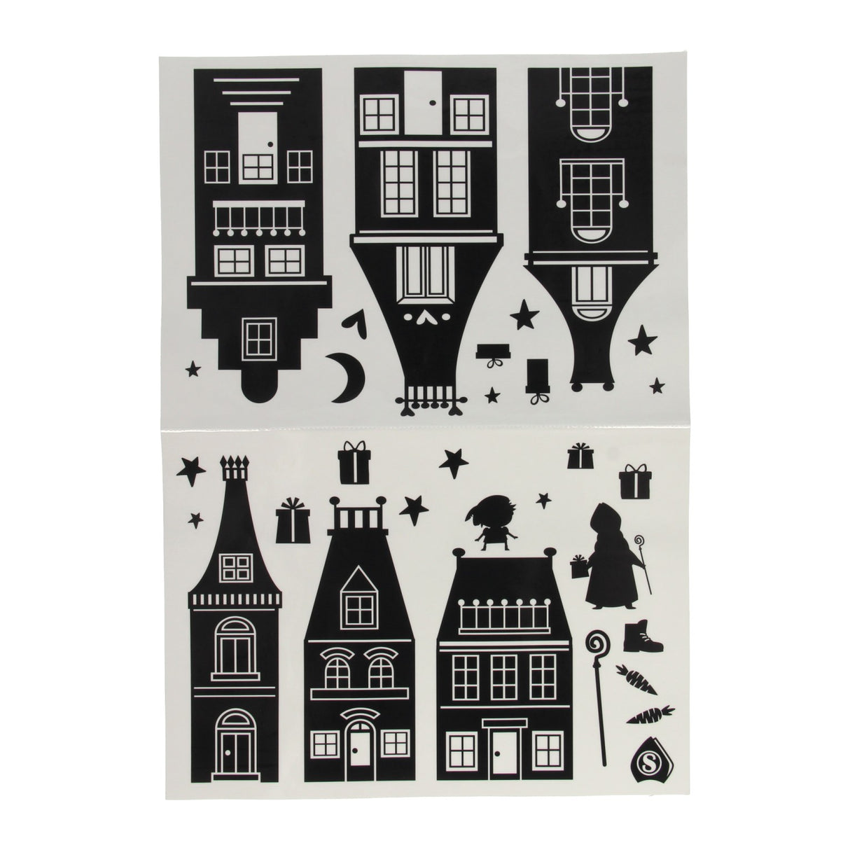 Silhouette window stickers Sinterklaas