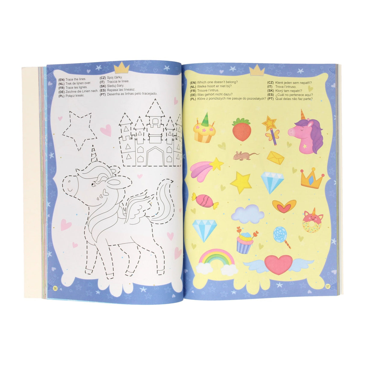 Wins Holland Faarwen Aktivitéite Book Unicorn