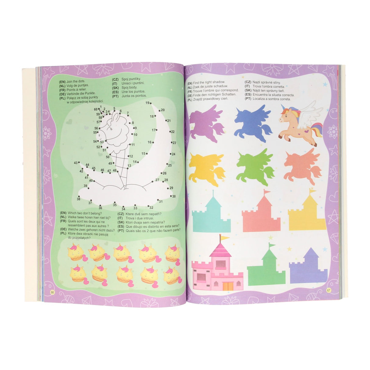 Wins Holland Faarwen Aktivitéite Book Unicorn