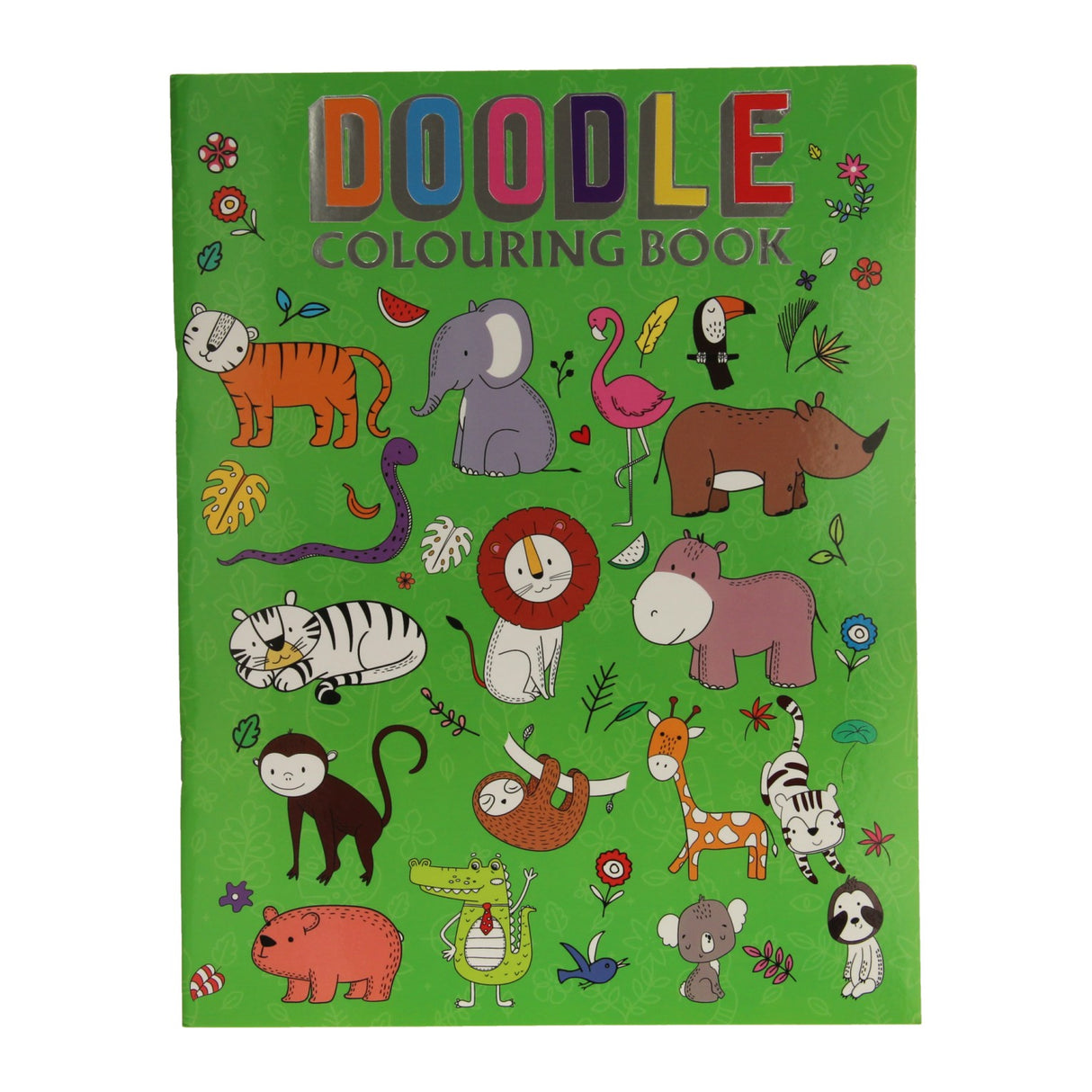 Livro para colorir doodle - animais selvagens