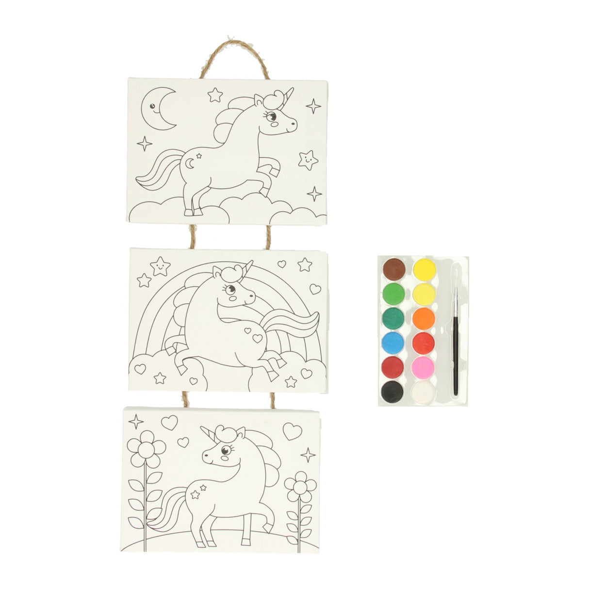 Wins Holland Canvas paintings on rope unicorn, 3st