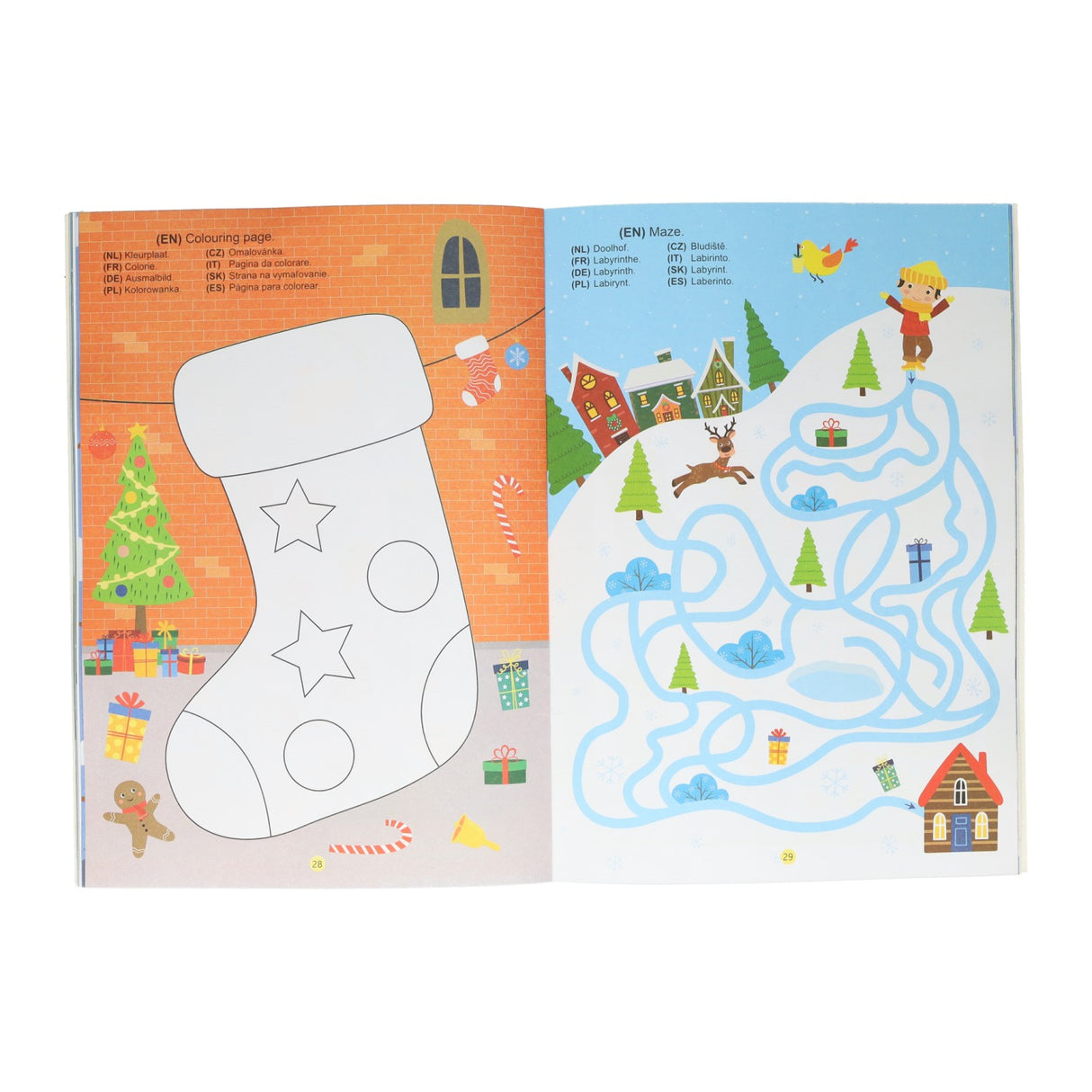 Color and activity book A4 Christmas