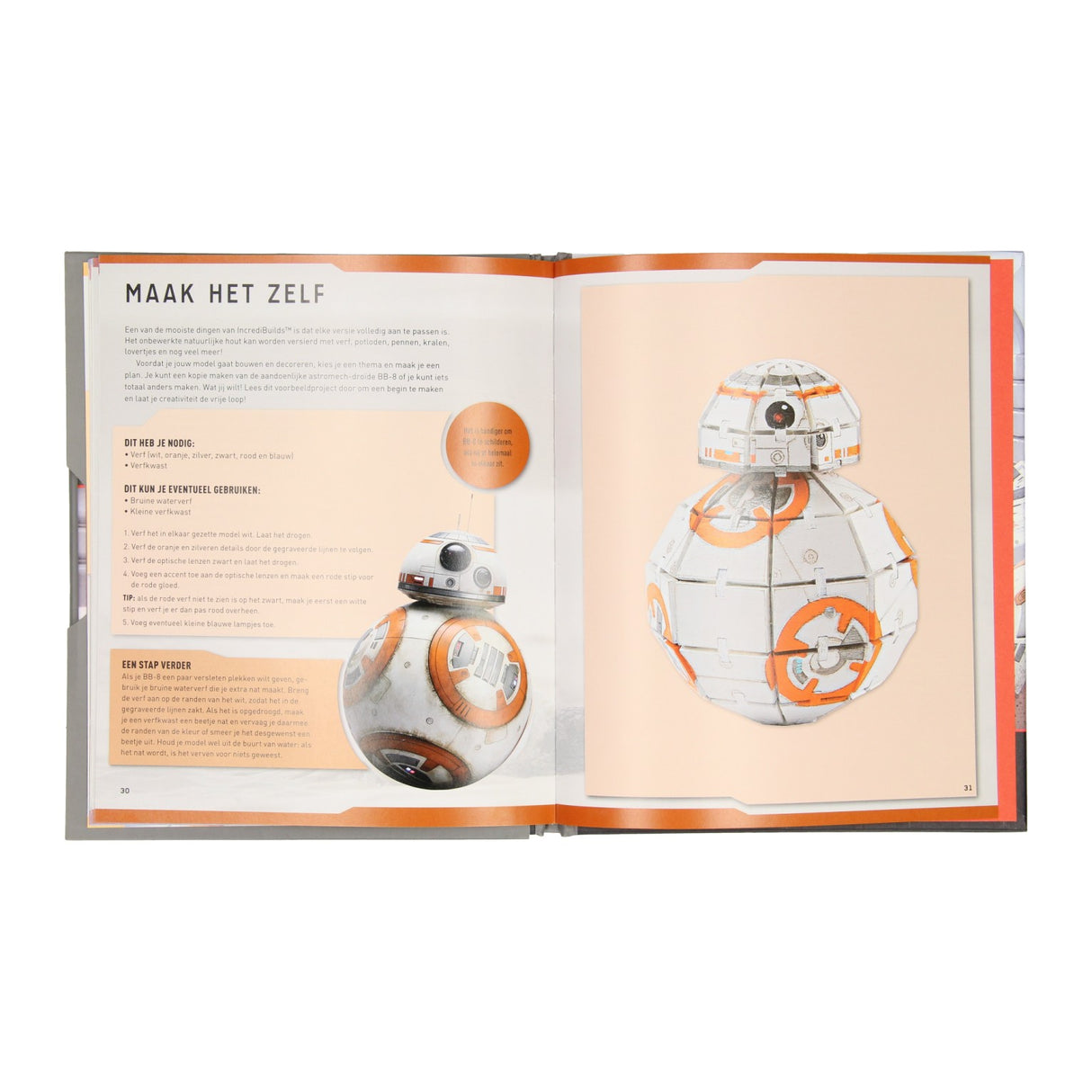 Star Wars BB-8 Deluxe book with wooden building model