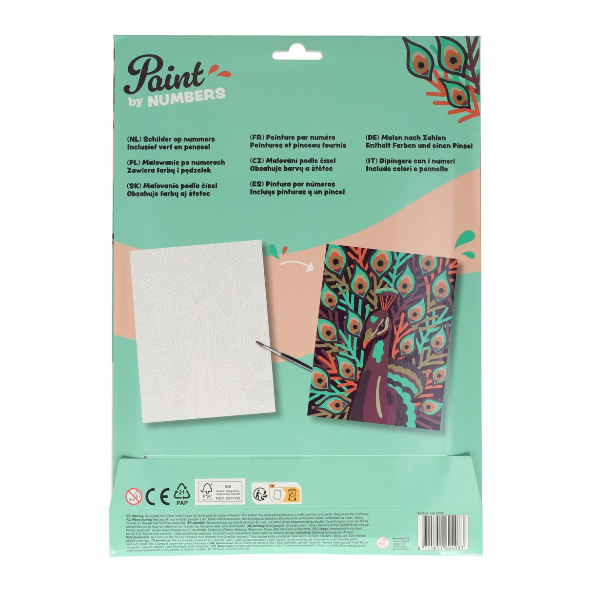 Wins Holland Painting on number theme paint set
