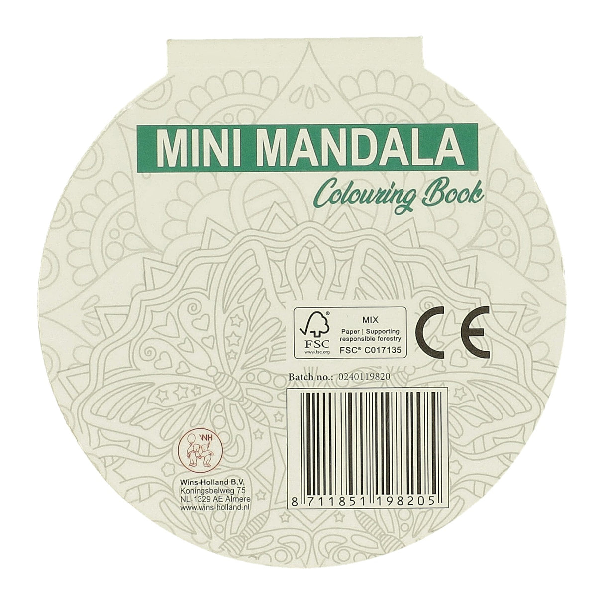 Wins holland mini mandala kleurboek rond