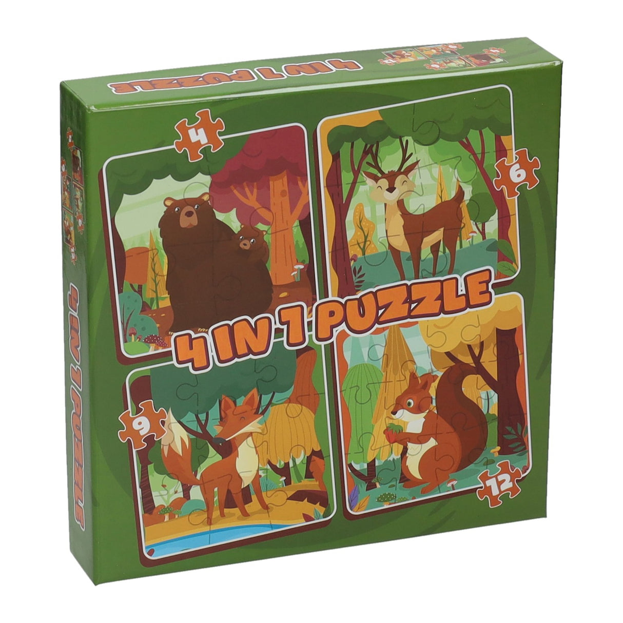 Wins Holland Legpuzzle 4in1 - Forest Animals, 12st.