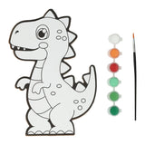 Печели картина на холандско платно - дино - включително четка и 6 цвята боя