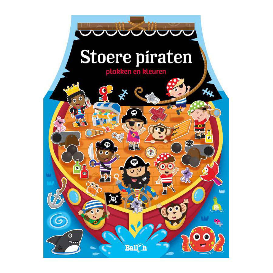 Wins holland stoere piraten - plakken en kleuren