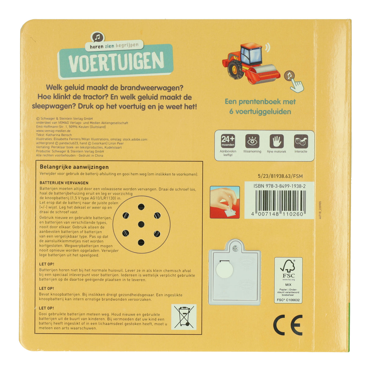 Wins holland geluidenboek voertuigen 6 geluiden