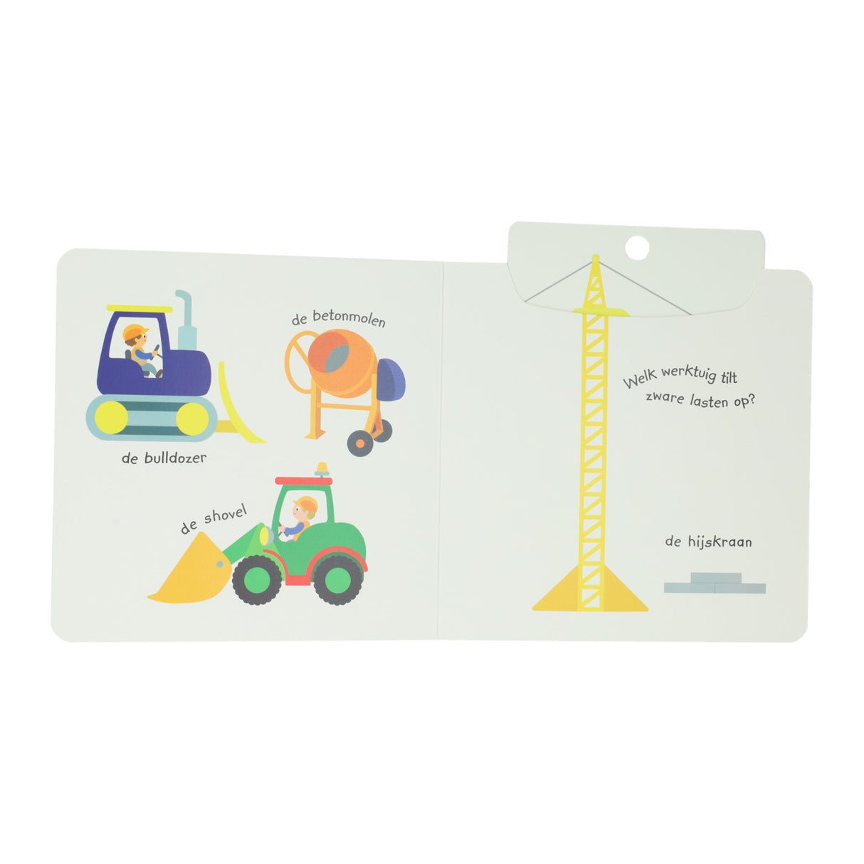 Wins holland kartonnen schuifboekje - spelen en leren bouwplaats