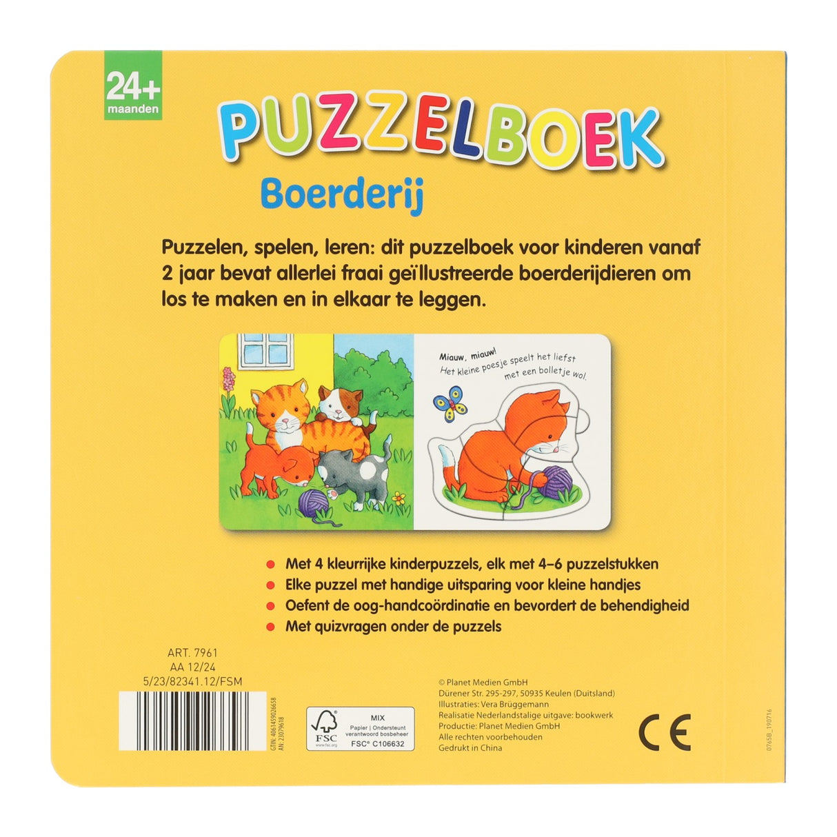 Wins holland puzzelboek boerderij - 4 puzzels