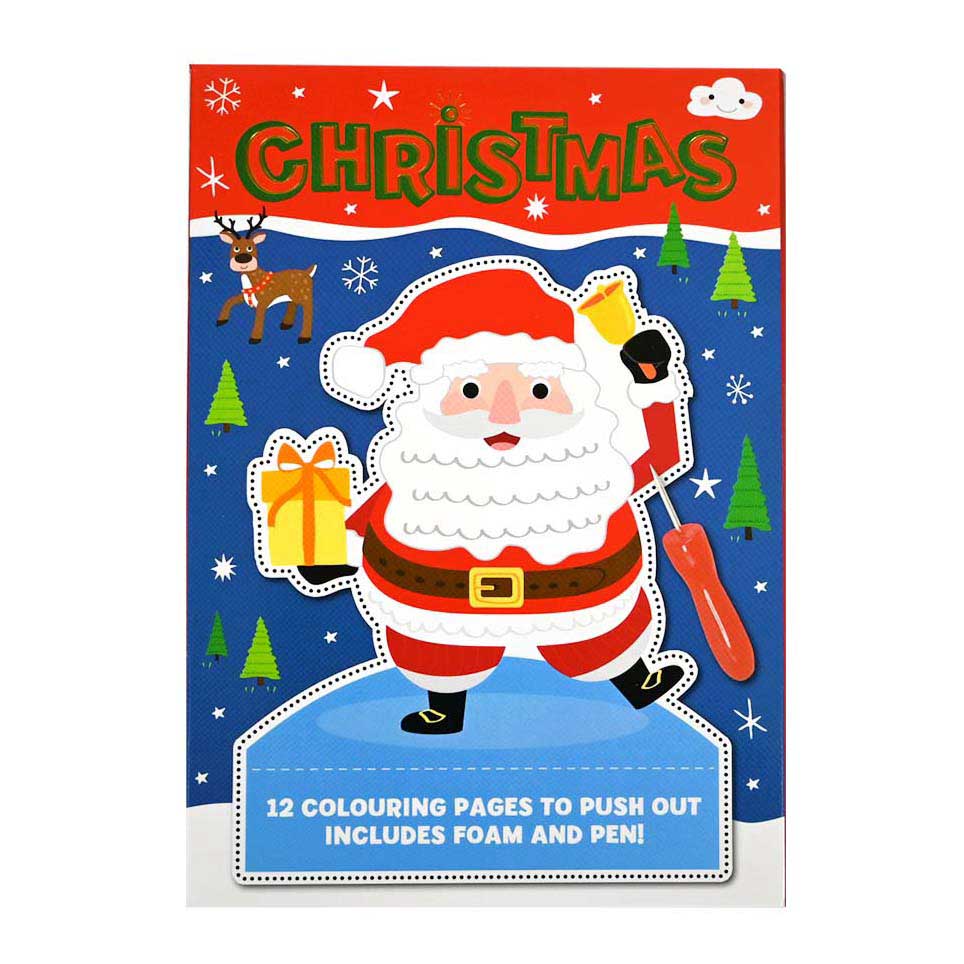 Wins holland prikblok kerst - 12 kleurplaten