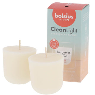 Bolsius Refill Clean Light Pack 2 Bergamot Neroli