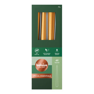 Gothic Candles 245 24 4X Metallic Golden Orange