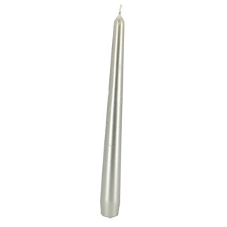 Gothic candles 245 24 4x Metallic White Silver