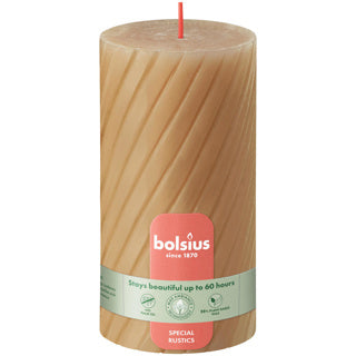 Bolsius rustiek twist stompkaars 130 68 oat beige