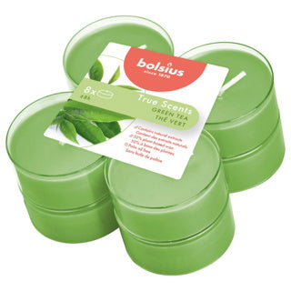 Bolsius Maxilichten True Scents Green Tea 8 pieces 8 hours