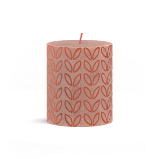 Bolsius siluette Stub Candle Misty Pink s tiskem 8x6,8 cm