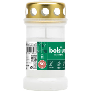 Bolsius Commemorative Light Cream med låg