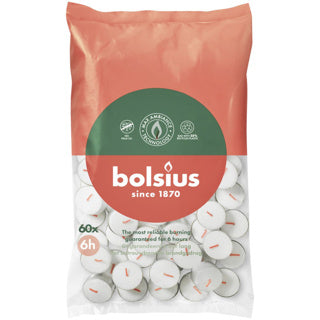 Bolsius tea light 6-hour bag 60